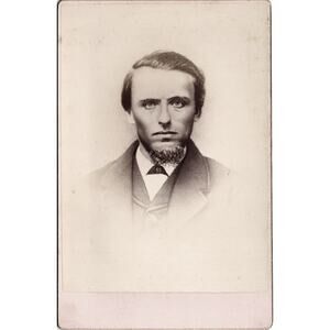 Antique Cabinet Card‎ Victorian Man Thomas Photograph Gallery Indianapolis IN